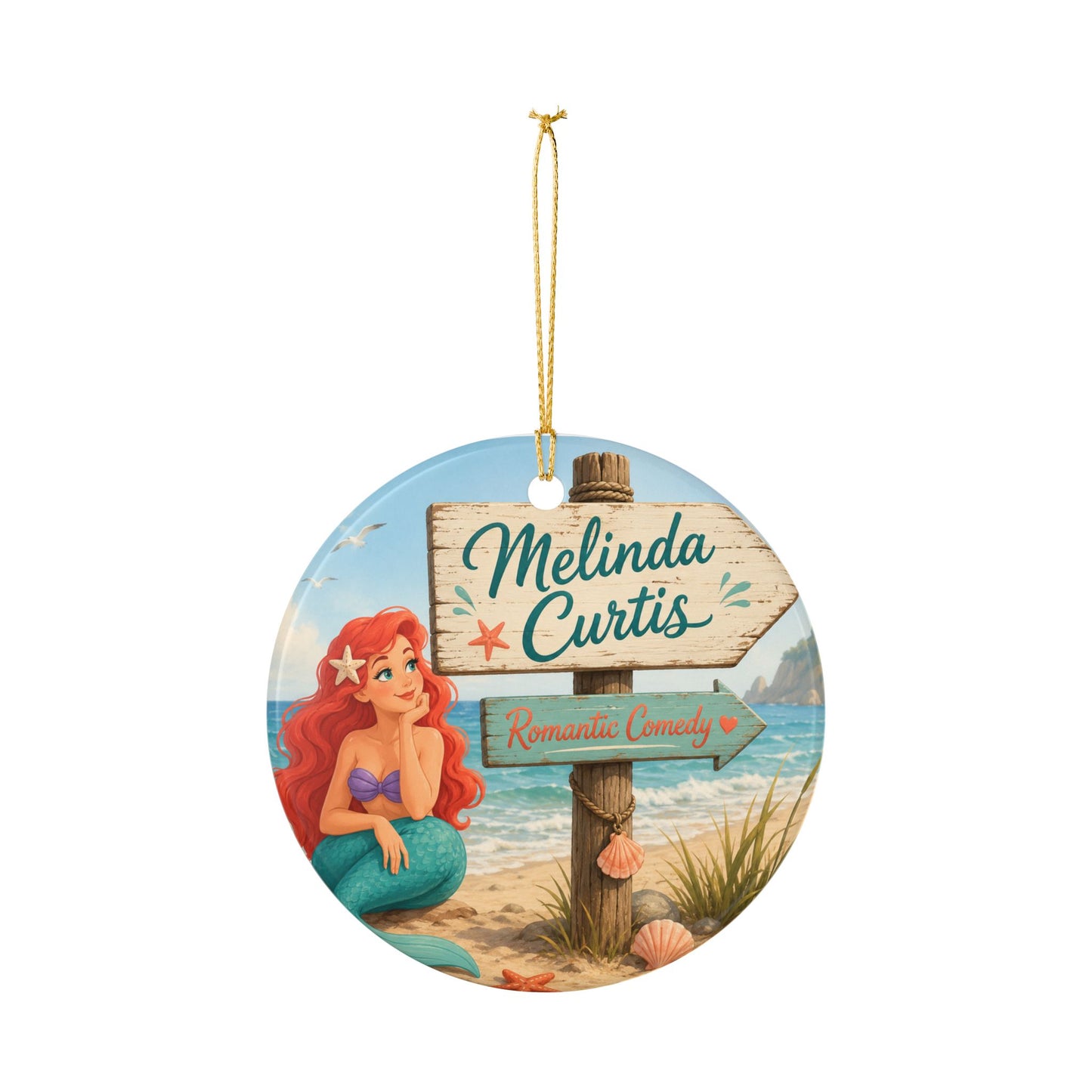 Mermaid Bay Cafe Ceramic Ornament