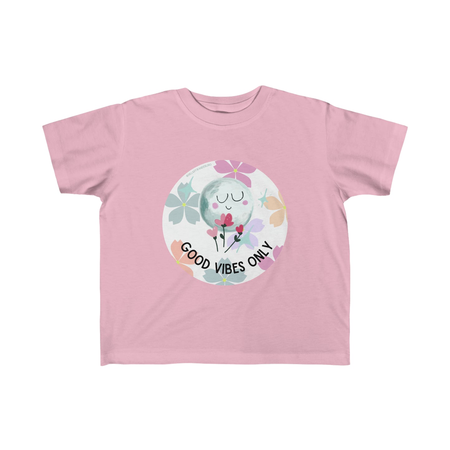 Good Vibes Only Moon Toddler's Fine Jersey Tee