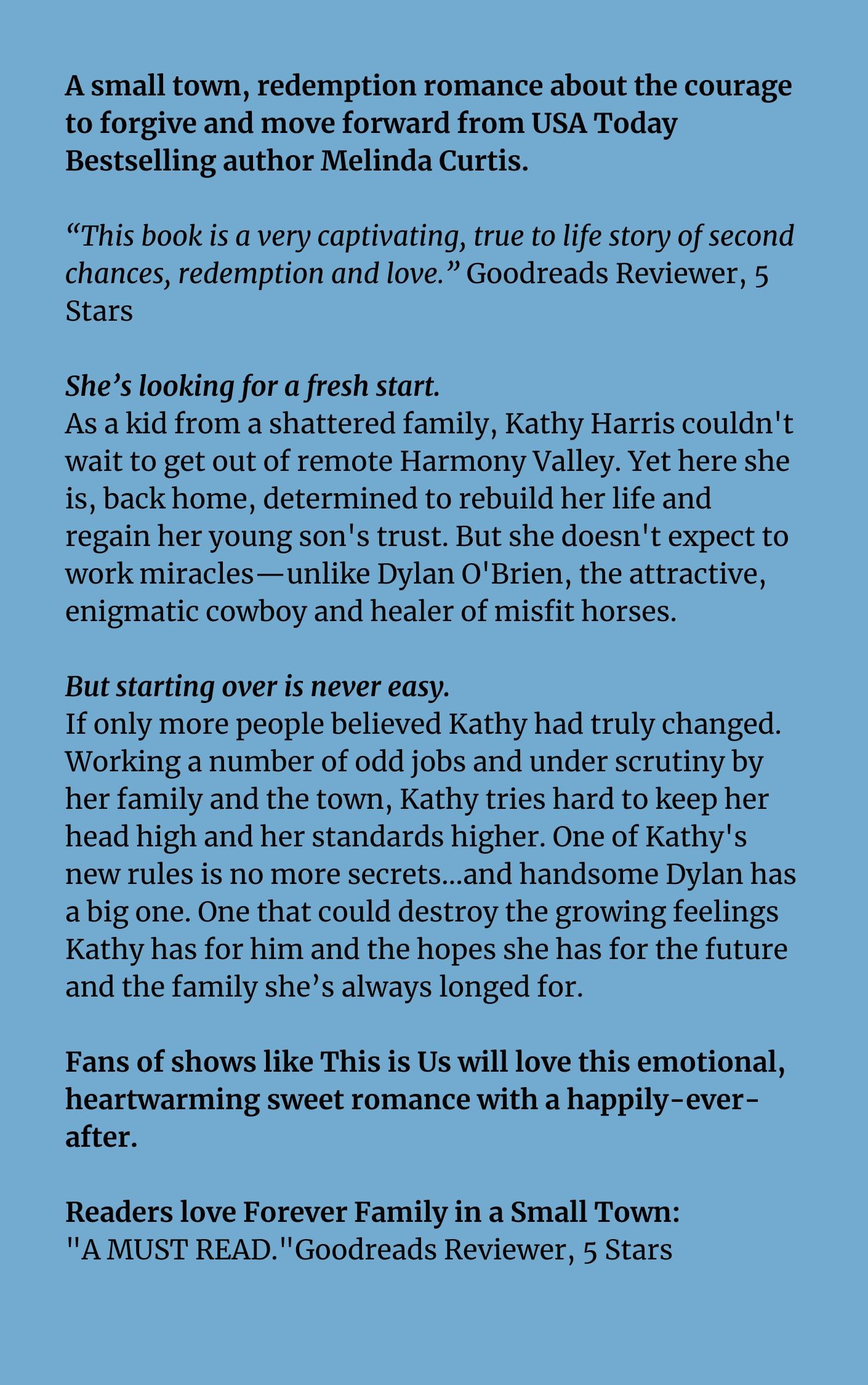 Forever Family in A Small Town - Love in Harmony Valley, Book 5